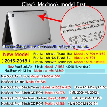 Tundsin Sülearvuti Coque for Macbook Air Pro Retina 11 12 13 15 2018 2019 Touch Baar ID Sülearvuti Varrukas lakknahast A1932 A1707 A1989
