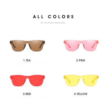 AEVOGUE Päikeseprillid Naistele 2019 Uus Mood Läbipaistev Candy Värvi Ruudu Mehed Brändi Disainer Rimless oculos de sol AE0619