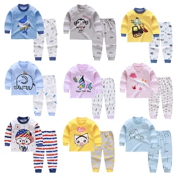 Lapsed Pidžaamad Lastele Nightwear Pehme Puuvillane Sleepwear Väikelapse Poisid Tüdrukud Aluspesu Komplektid Baby Dinosaur Pidžaamad Pijamas Komplekt