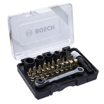 Bosch 27-Osaline Kruvikeeraja Natuke ja Multi-Funktsioon Ratchet Mutrivõti 27-Töö Segatud Set Limited Edition Must Kuld Originaal Versioon