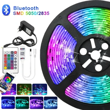 Bluetooth-Valgus 20M RGB 5050 SMD Paindlik Lindi Veekindel RGB LED Valgus 5M 10M Lindi Diood DC 12V Bluetooth Kontrolli ribad