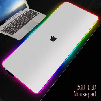 Apple ' i Logo RGB Gaming Mouse Pad Arvuti Gamer Mousepad Suur Mäng LED Valgustus Hiire Matt XXL ARVUTI Sülearvuti Klaviatuur Laua Vaip