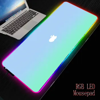 Apple ' i Logo RGB Gaming Mouse Pad Arvuti Gamer Mousepad Suur Mäng LED Valgustus Hiire Matt XXL ARVUTI Sülearvuti Klaviatuur Laua Vaip