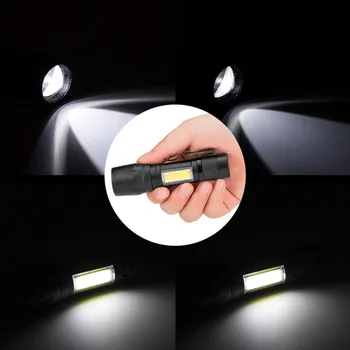 Mini T6 COB LED Taskulamp Torch USB Lamp Zoomable Tasku Penlight Kerge 30000LM löögikindlad Veekindel #5J12