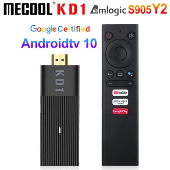 Mecool KD1 TV Stick Amlogic S905Y2 TV Stick Android 10 2 GB 16 GB Tugi Google ' i Sertifitseeritud Hääl 1080P 4K Dual Wifi BT4.2 TV Pulk