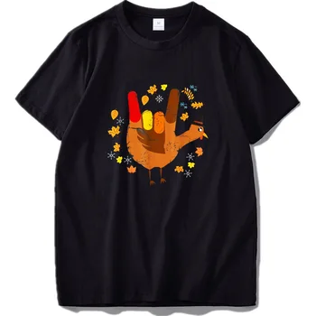 Thanksgiving Türgi T-Särk American Sign Language, ma Armastan Sind TShirt USA Suurus ELI Suurus Puhtast Puuvillast ümber Kaela Mugav Tops
