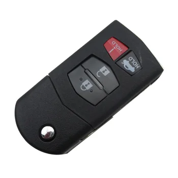 OkeyTech 4 nuppu Flip Kokkuklapitavad Remote Auto Võti Katta Juhul Fob Jaoks Mazda 3 5 6 RX-8 JA MX-5 CX-5 Miata CX-7 JA CX-9 05-1