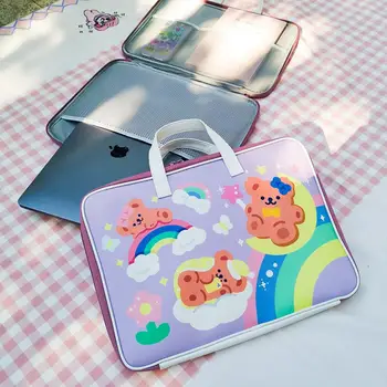 Uus Bentoy Milkjoy Korea Tüdrukud Pehme Mini Karu Laptop Ipad Bag11 12 13.5 tolli Travel Business Mac Juhul Kawaii Naiste Armas Käekott