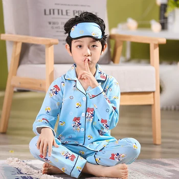 Sügis-Talv Poisid Pikk Pidžaama Seab Aastaks 2020 Armas Kodu Sleepwear Tüdrukud Pikk Lapsed Pijamas Tüdruk Lühike Top Pant Prindi Lapsed Pidžaama Komplekt