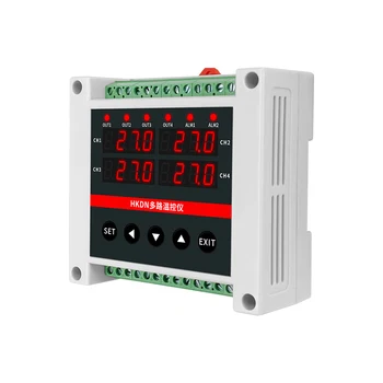 Multi-way Juhend Temperature Controller, 4 Channel Arvesti 485 Suhtlemine PLC Intelligentne PID Control Digitaalne Ekraan