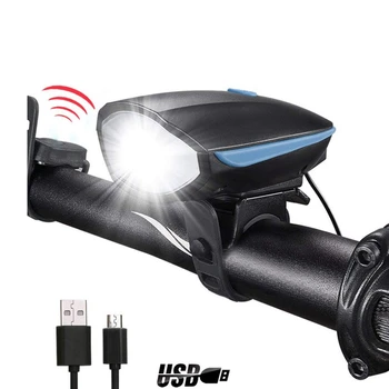 Bike Kerge Veekindel USB Laetav LED MTB Ees Lamp Esitulede Ultralight Taskulamp, Jalgratta Valgus Sarv Jalgrattasõit Tuled