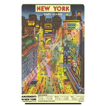 New York suveniiride magnet vintage turistide plakat