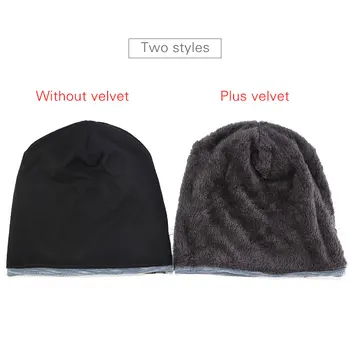 Uus Pluss-Velvet Skullies Beanies Soe Kootud Mütsid Naiste Talve Mütsid Meeste Müts Mees Mütsid Balaclava Gorro Kapoti Naine Beanie