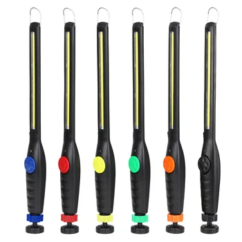 COB Töö Taskulamp USB Laetav Magnet Kontrolli Tõrvik Telkimine Laterna Konks Riputamiseks Telk Lamp Auto Remont 6 Värvi