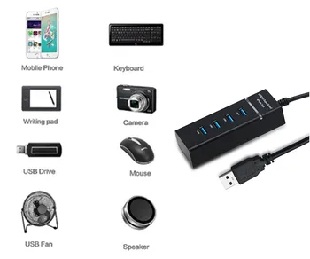 Ps4 Ps4 Slim Ps4 Pro Hub 4-Port USB 3.0 Hub High Speed USB-Kaabel, Adapter PS4 Sülearvuti Sülearvuti USB Flash Drives