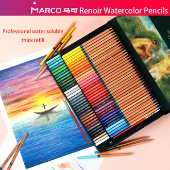 Marco Renoir Akvarell/ Vees lahustuv Pliiatsid 24/36/48/72 värv Prismacolor Soft Core Fine Art Pro Asjade Tina Seatud Viik