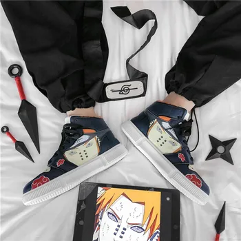 PARZIVAL Anime kingad Naruto Tossud Valu kuus cosplay Meeste ja Naiste Vabaaja Jalatsid Hingav Talvel Suure-top Vulkaniseeritud Lõuend Kingad