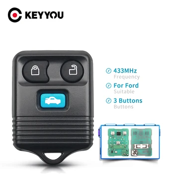 KEYYOU 5tk 3 nuppu Auto Remote Key Võtmeta Sisenemine Fob 433Mhz Ford Transit MK6 Ühendada 2000 2001 2002 2003 2004 2005 2006