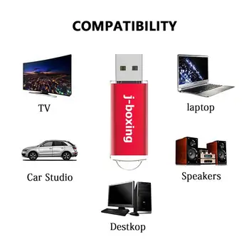 J-poks USB Flash Drives 4GB 8GB USB mälupulk 16GB, 32GB Thumb Drives Cap 1GB 2GB Pendrives Punane 5TK/PACK Punane PC