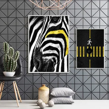 Zebra Line Märk Minimalistlik Must Valge Plakat Põhjamaade Lõuendile Maali Home Decor Seina Prindi Art Office elutuba Pilt DIY