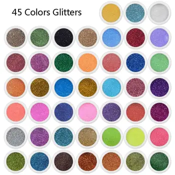 45 Värvid Epoksüvaik Pigment, Mica Pulber Särab Sequains Nail Art Ehted Tegemine
