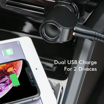 FLOVEME Dual USB autolaadija iPhone 12 11 Pro-XR-X 8 Digitaalne Ekraan, sigaretisüütaja 5V 3.1 GPS-Auto, Telefoni Laadija Adapter