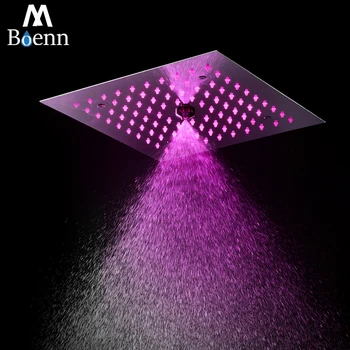 M Boenn 12 Tolline LED Dušš Juht Ülemmäära, Massaaž, Spaa, Dušš Vannituba 2 Funktsioonid Suur Showerheads Sademeid Dušš Paneel Chrome