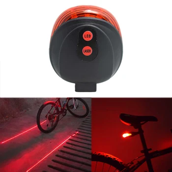 Wasafire MTB Road Taga Taillight Lamp 5 LED+Laser 2 Jalgratta helkur Tuli Jalgrattaga Jalgratta Valgus Ohutus Hoiatus Öö Ratsutamine