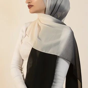 Kvaliteetne Sall Pehme, Kerge, vett hülgav Georgette Salli 2 värvi toon Ombre Kalle Sifonki Sallid Hijabs hijab