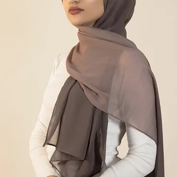 Kvaliteetne Sall Pehme, Kerge, vett hülgav Georgette Salli 2 värvi toon Ombre Kalle Sifonki Sallid Hijabs hijab