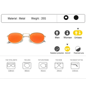 Mood Ring Päikeseprillid Naistele, Meestele Kuum Vintage Metal päikeseprillid Brändi Disainer Daamid Väike Raam Peegel Eyeware Oculos UV400