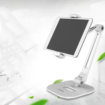 Multifunktsionaalne 360 Pöörde 4-11 tolline Tablet PC Stand/ Mobiiltelefoni Omanik Metallist Alus Universaalne Kokkupandav Laisk Tablett Tugi
