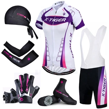 X-Tiger Pro Naiste Suvel Jalgrattaga Jersey Komplekt Quick-Dry Racing Jalgratta Jalgrattasõit Riided Hingav MTB Ratas Jalgrattasõit Jersey Ülikond