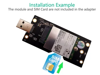 XT-XINTE jaoks NGFF(M. 2) USB 3.0 Adapter SIM-8pin kaardi Pesa 3G/4G/5G Moodul