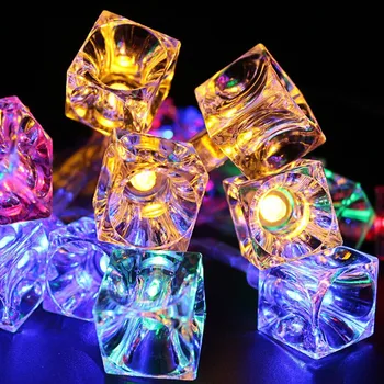 Ice cube vanik kerge aku power led haldjas valgus string ice cube led tuled decor baari poole pulm Jõulud Uus Aasta