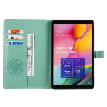 Kate Samsung Tab 10.1 2019 Cartoon Lill Leather Case For Samsung Galaxy Tab 10.1 tolline 2019 SM-T510 T515 juhtumitele,