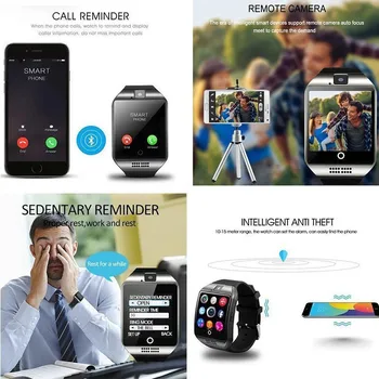 Bluetooth Smart Watch Q18 Smartwatch Toetada Kaamera SIM-TF-Kaardi Pesa Fitness Tegevuse Tracker Sport Kellad Android ja IOS