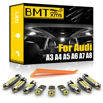 BMTxms Audi A3 8L 8V 8P A4 B5 B6 B7 B8 A5 A6 C5 C6 C7 A7 A8 D2 D3 Canbus Sõiduki LED Interjööri Kaart Dome Trunk Light Kit