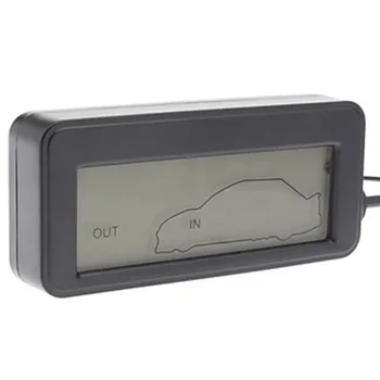 12V Auto Digitaalne LCD Termomeeter Sise-välistemperatuur Mini Väline Andur/Välja Auto Elektrooniline Temperatuuri Tester