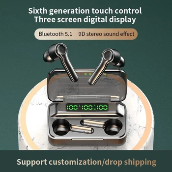 R7S TWS Bluetooth 5.1 Juhtmeta Kõrvaklapid Müra Vähendamise HiFi Kõne Kõrvaklapid Touch Control Siri Sport Earbuds Tasuta Telefoni