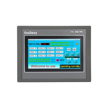 Coolmay 4.3 tolline 12di 12do relee väljund rs485 rs232 tööstus-kõik ühes plc touchscreen