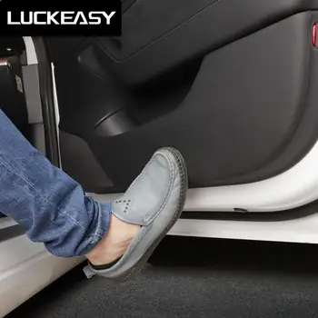 LUCKEASY jaoks Tesla Model 3 2018-2019 Nähtamatu Auto uks Anti Kick Pad Kaitse äärest Film Protector Kleebised