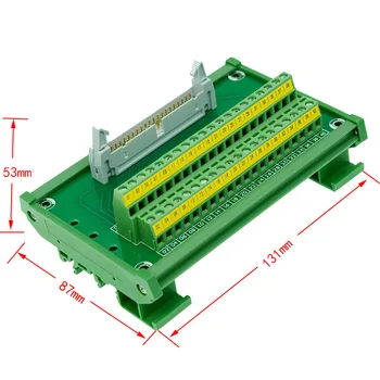 IDC40 meeste 40P terminal block breakout pardal idc 40 pistik PLC relee adapter DIN Rail Paigaldus 2row C45 35mm
