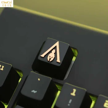 1tk tsink-kroomitud alumiinium võti üpp MX lülitid Mehaaniline klaviatuur leevendust keycap jaoks Assassins Creed Odyssey R4 Kõrgus