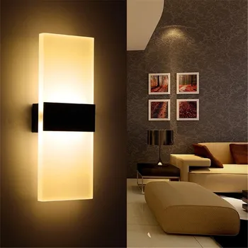 Sisevalgustus LED seina lamp AC 85-265V lihtne ruudu valgustus lamp kodus magamistoas voodi kõrval lamp rõdu vahekäiguga koridori lamp