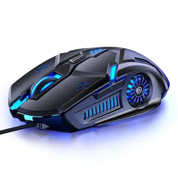 Vaikne Wired Gaming Mouse 4-Kiirust DPI, RGB-LED USB Arvuti Heli Hiirte PC-Sülearvuti Office-Kodu Optiline Hall Must Valge Roosa
