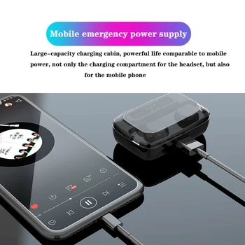 Bluetooth-Kõrvaklapid V5.0 M11 TWS Touch Control Stereo Sport Juhtmeta Kõrvaklapid Müra Vähendamise Earbuds Peakomplekt koos Power bank