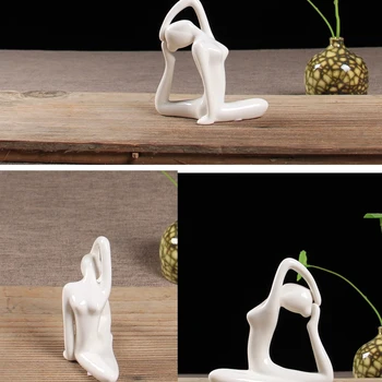 Abstraktne Kunst Keraamika Jooga Kujutab Figuriin Portselan Jooga Lady Joonis Kuju Kodu Jooga Stuudio Kujundusest Ornament #4 CNIM Kuum