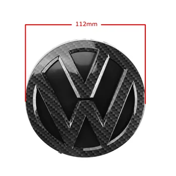 112mm süsinikkiust Must Tagumine Trunk Lid Badge Logo Embleem Asendamine Volkswagen Golf MK7