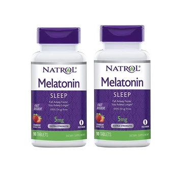Natrol Melatoniini 5 Mg 90 Tk Maasika Maitse